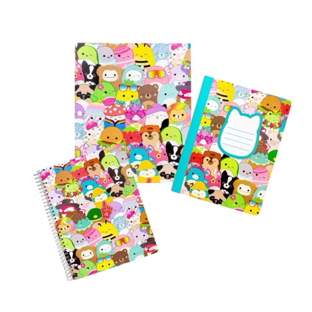 Squishmallows College Rule Notebook, Composition Notebook And Pocket Folder